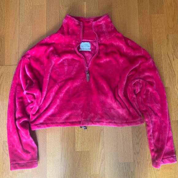 soft quarter zip cropped sweater - Picture 1 of 3